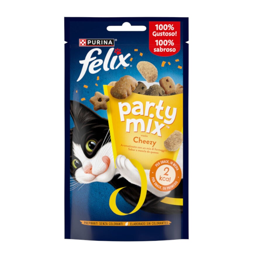 60 g Felix Party Mix Queso Bocaditos para gatos, , large indicador imagen numero 1