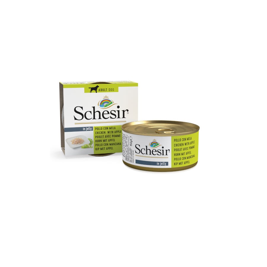 150 g Schesir Adult pollo con manzana lata para perros, , large indicador imagen numero 1