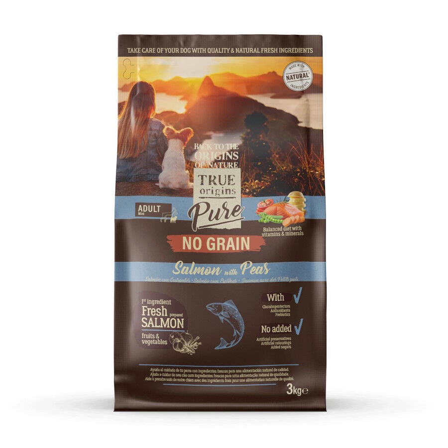 3 kg True Origins Pure Grain Free Adult Mini Salm&oacute;n pienso para perros, , large indicador imagen numero 1