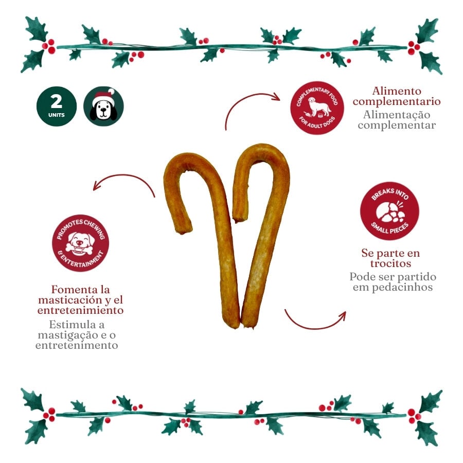 1 pack x 2 uds. Wonder Christmas D&uacute;o Bastones Navidad Snacks para perros, , large indicador imagen numero 3