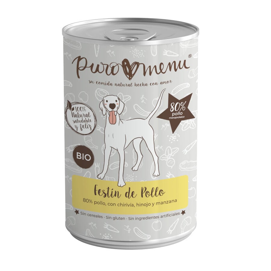 Puro Menu Bio Fest&iacute;n de Pollo lata para perros