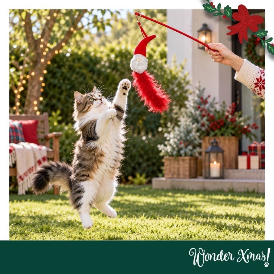 Wonder Christmas Teaser Flexible Pap&aacute; Noel Juguete para gatos, , large indicador imagen numero 2