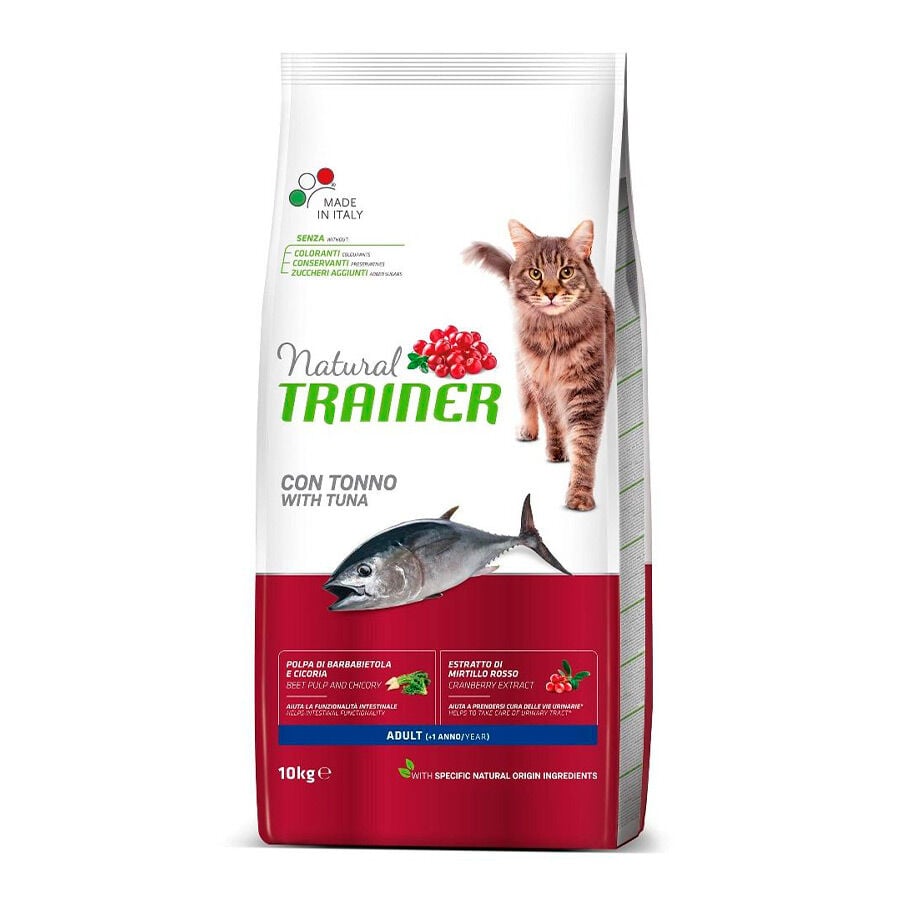 10 kg Natural Trainer Adult At&uacute;n pienso para gatos , , large Imagen numero 1