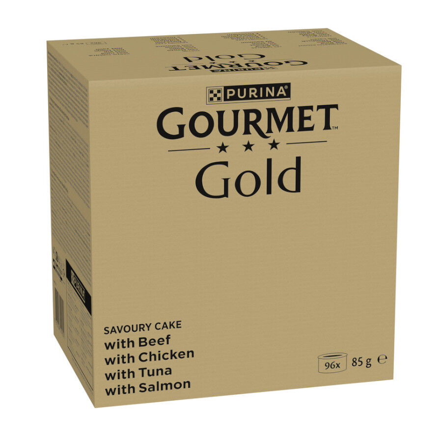 96 latas x 85 g Gourmet Gold Tartelette Varios Sabores lata para gatos, , large indicador imagen numero 1