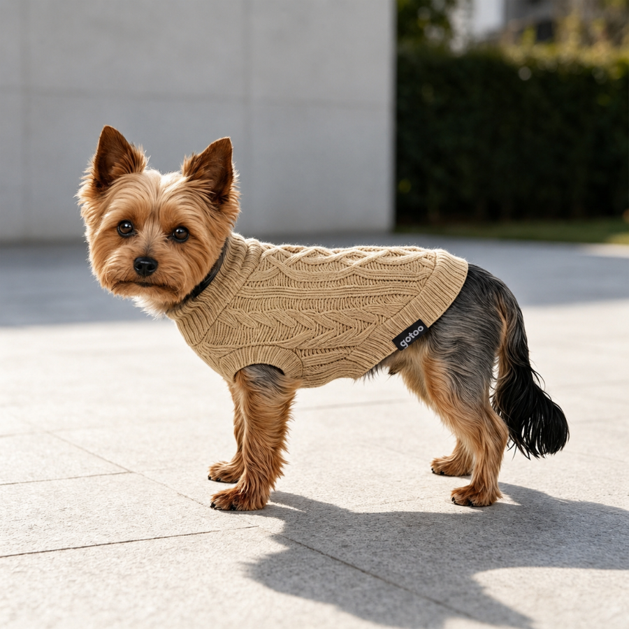 Gotoo Jersey de Punto Marr&oacute;n para perros, , large indicador imagen numero 1