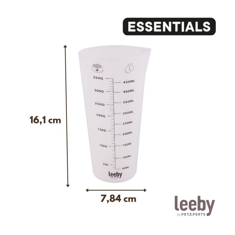 Leeby Taza Medidora Transparente para perros y gatos, , large indicador imagen numero 4
