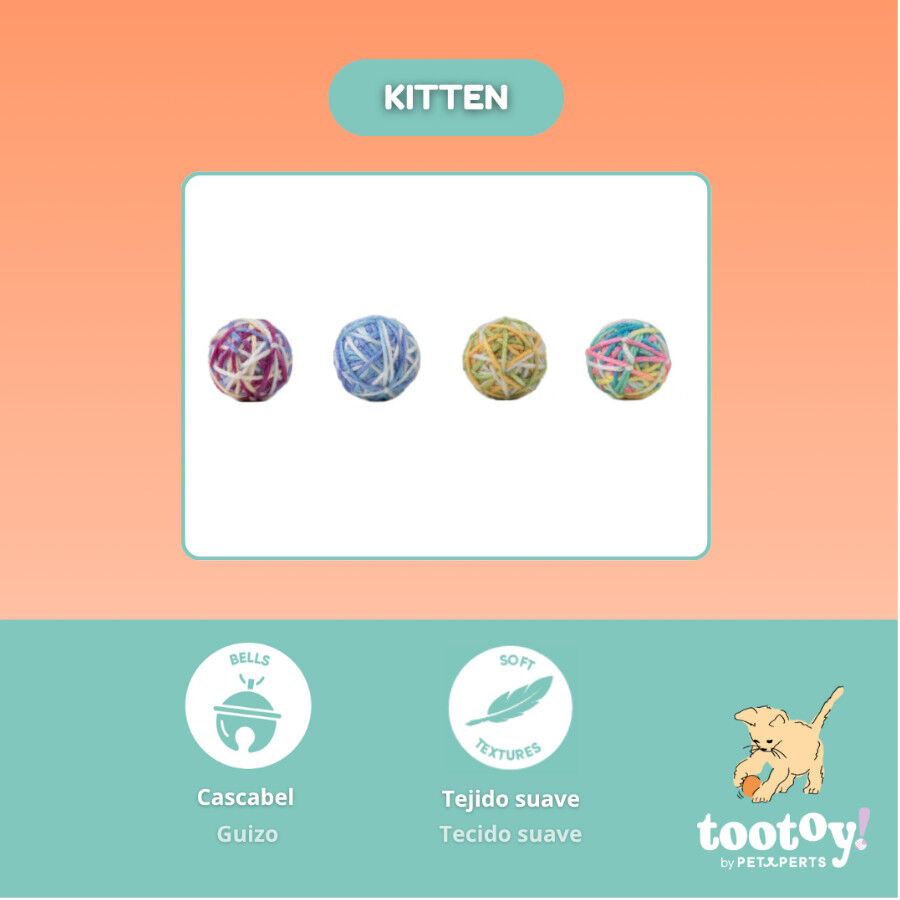 Tootoy! Pack de Ovillos de Lana Coloridos para gatitos, , large indicador imagen numero 3