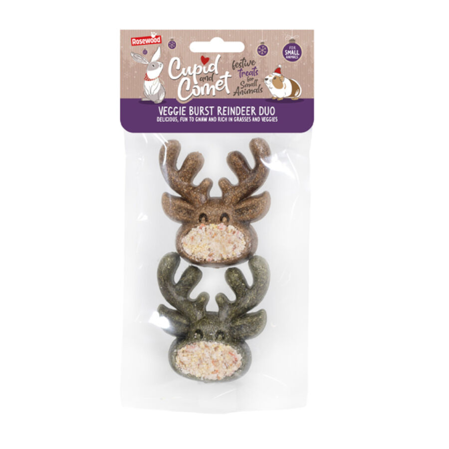 Rosewood Veggie Burst Reindeer Duo Chuches de Verduras para roedores, , large indicador imagen numero 2