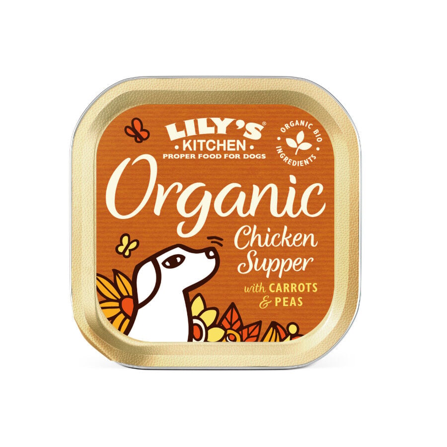 150 g Lily's Kitchen Organic pollo tarrina para perros, , large indicador imagen numero 1