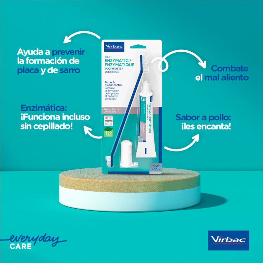 Virbac C.E.T Kit Dent&iacute;frico Enzim&aacute;tico para perros, , large indicador imagen numero 2