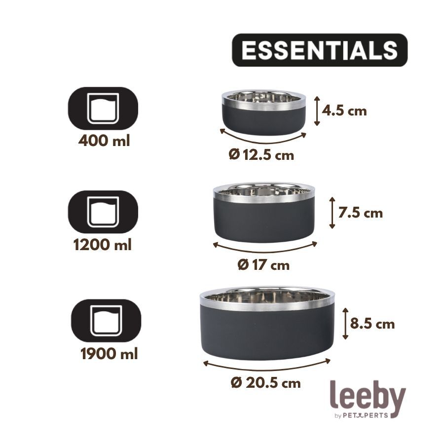 Leeby Comedero Acero Inoxidable para perros y gatos, , large indicador imagen numero 4