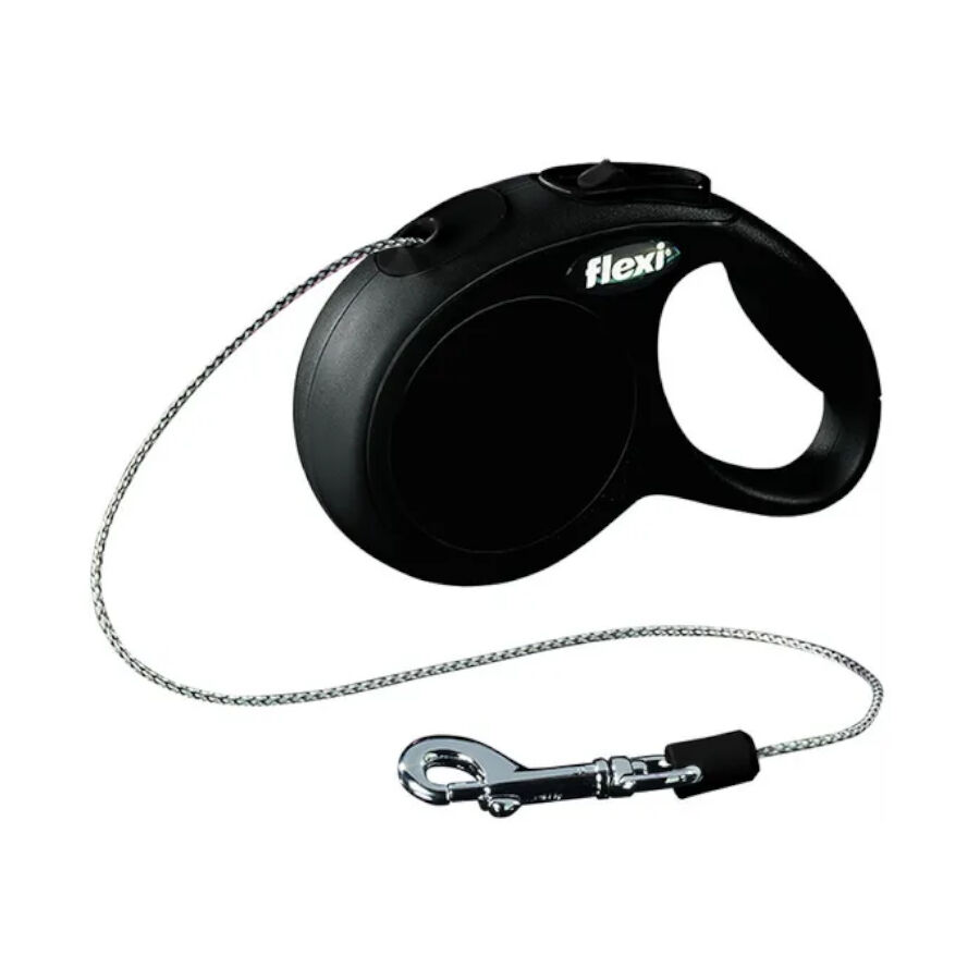 Flexi New Classic Correa Extensible Negra para gatos, , large Imagen numero 2