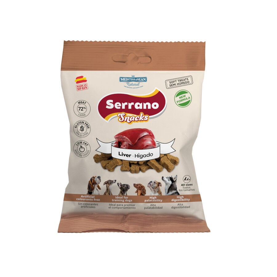Mediterranean Natural Serrano Galletas H&iacute;gado para perros
