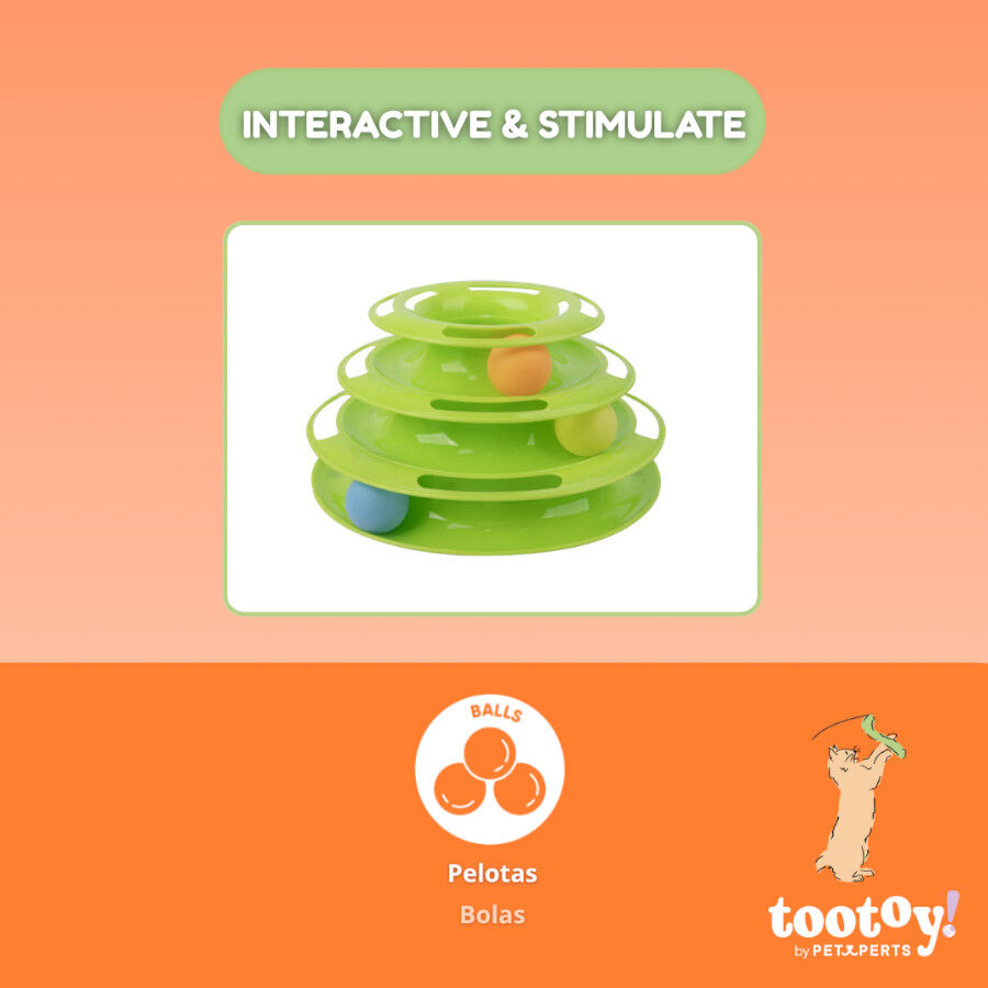 Tootoy! Torre de Pelotas interactivas para gatos, , large Imagen numero 3
