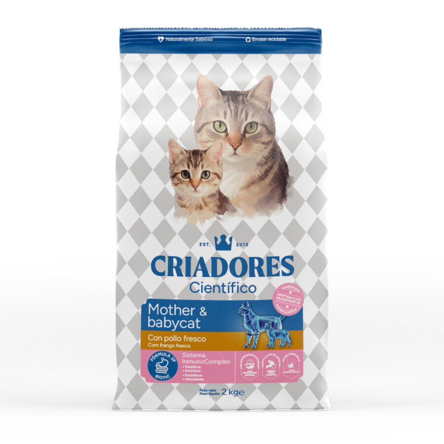2 kg Criadores Cient&iacute;fico Mother & Baby Cat pollo pienso para gatos, , large indicador imagen numero 1