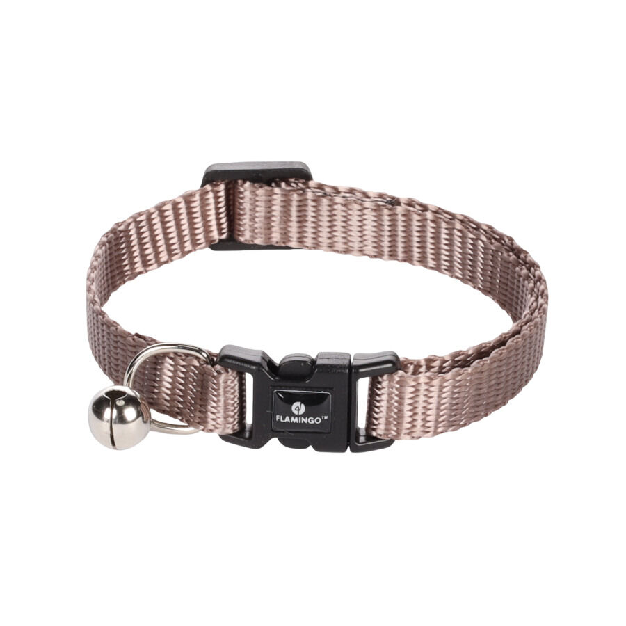Flamingo Collar Ziggi Topo Marr&oacute;n para gatos, , large indicador imagen numero 1