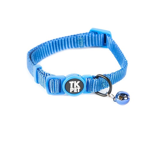 TK-Pet Classic Nylon collar gato con cascabel azul Imagen numero 1