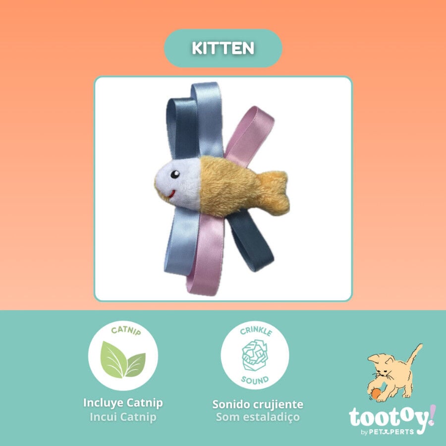 Tootoy! Peluche con Catnip Pez con Lazos para gatitos, , large indicador imagen numero 3