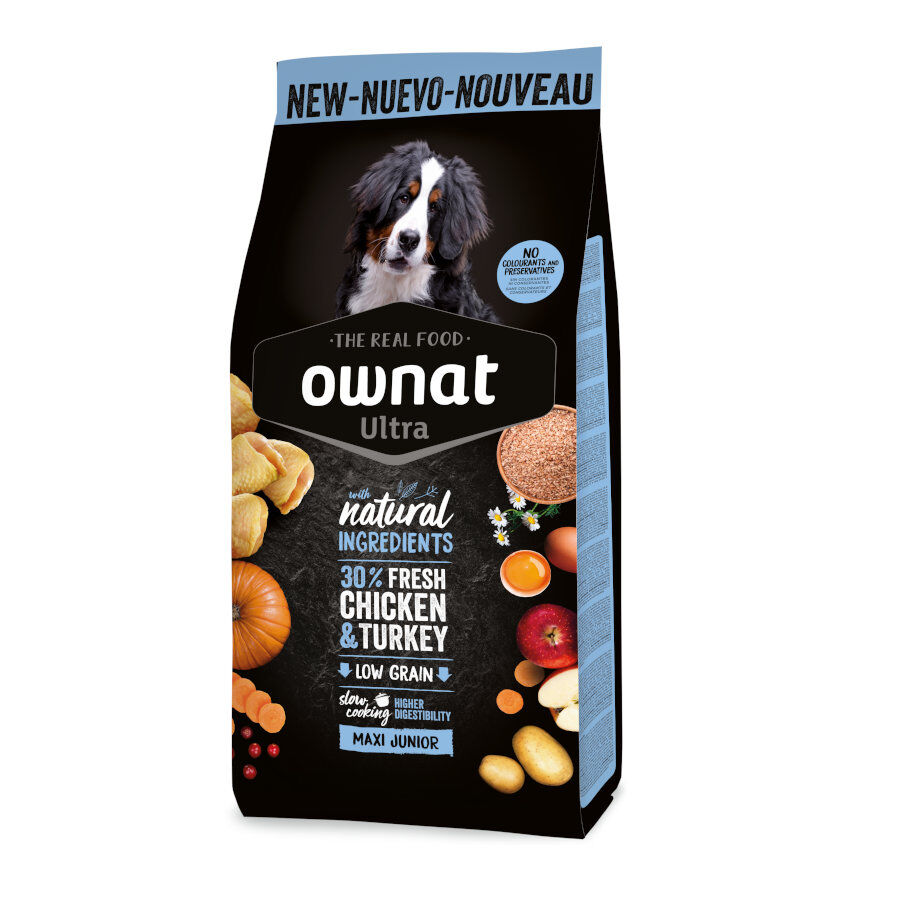 12 kg Ownat Maxi Junior Ultra Pollo y Pavo pienso para cachorros, , large Imagen numero 1