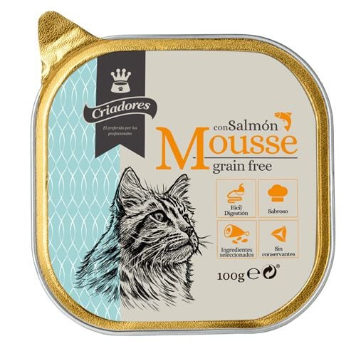 Criadores Grain Free Mousse de Salm&oacute;n tarrina para gatos
