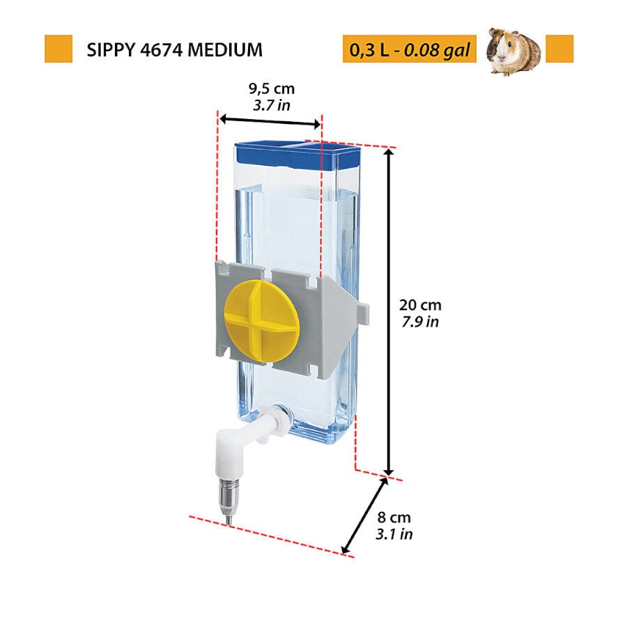 Ferplast Sippy Bebedero con Ventosa para roedores, , large indicador imagen numero 2