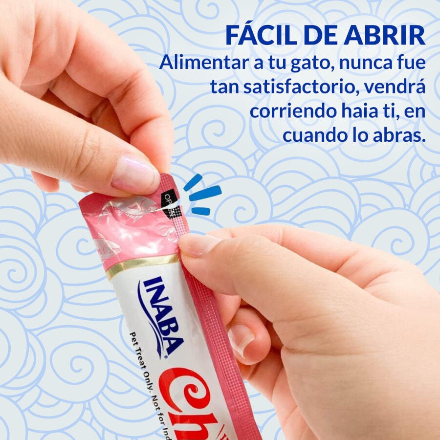 4 sobres x 14 g Churu Snack Cremoso de At&uacute;n con Vieira para gatos, , large indicador imagen numero 4