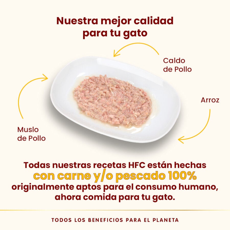 70 g Almo Nature HFC Muslo de Pollo lata para gatos , , large indicador imagen numero 3