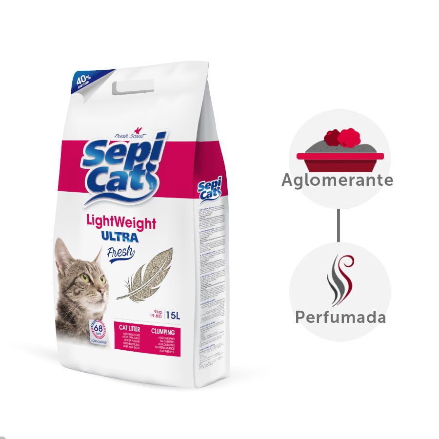 Sepicat LightWeight Ultra Fresh Arena Aglomerante Ligera indicador imagen numero 2