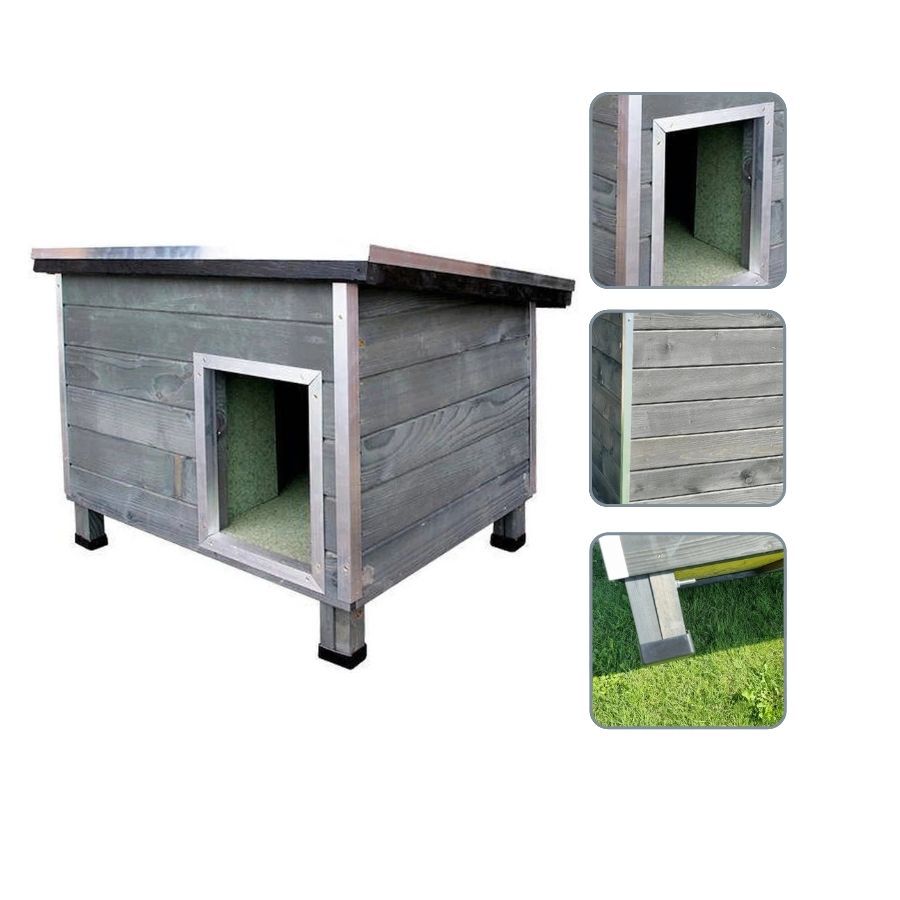 TK-Pet Nevada Caseta de Madera Gris para perros, , large indicador imagen numero 4