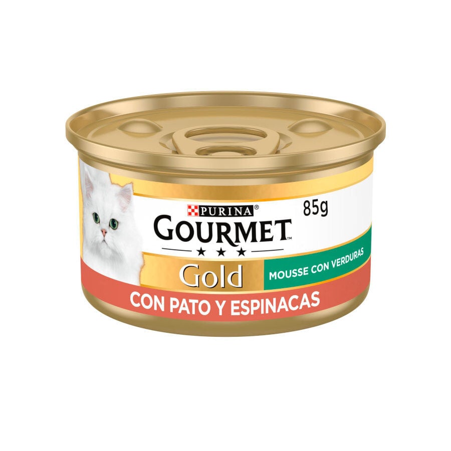 85 g Gourmet Gold Mousse de Pato con Espinacas lata para gatos, , large indicador imagen numero 1