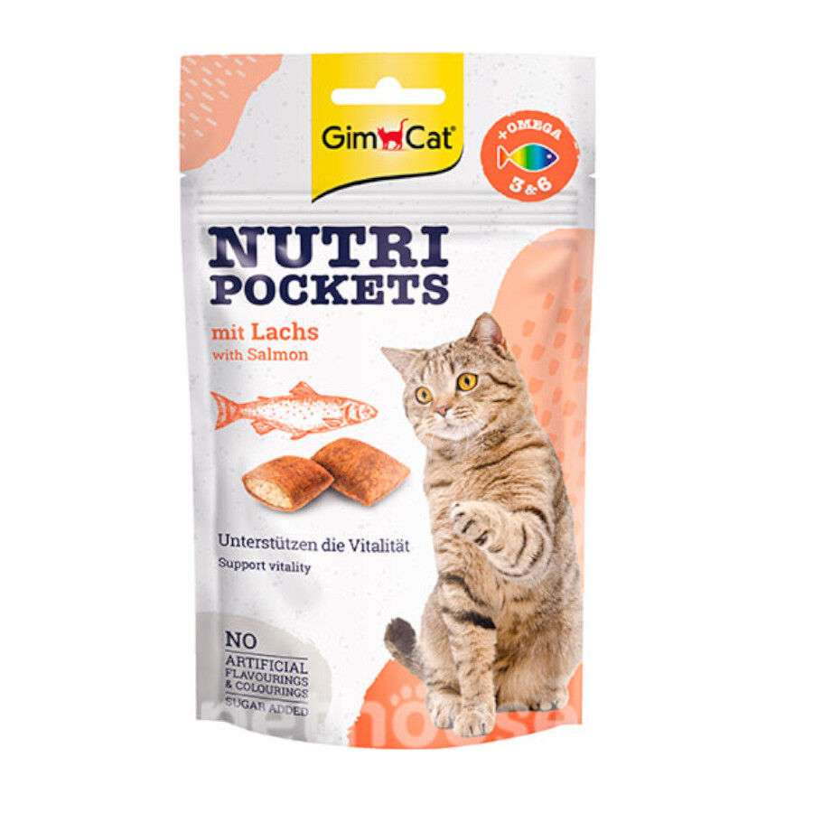 GimCat Bocaditos Nutri Pockets de Salm&oacute;n para gatos