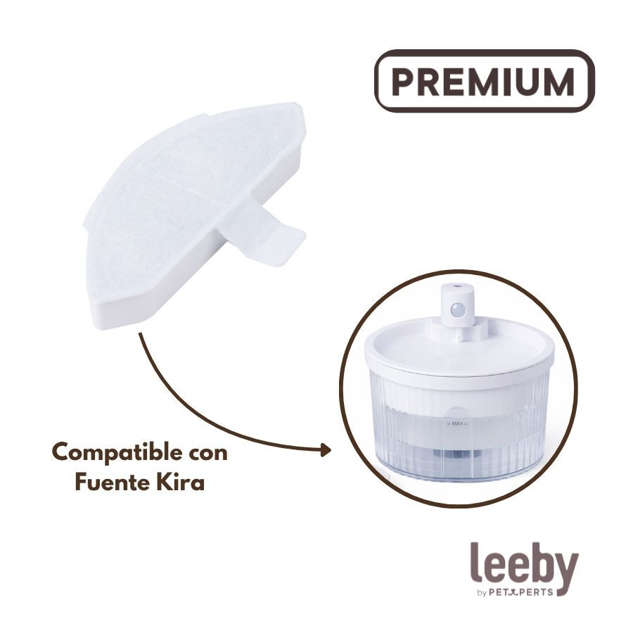 Leeby Set 3 Recambios de Filtros para Fuente  sin Cable de perros y gatos, , large indicador imagen numero 2