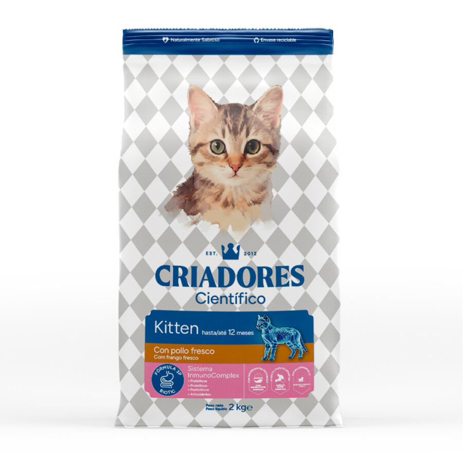 2 kg Criadores Cient&iacute;fico Kitten pollo pienso para gatos&nbsp;, , large indicador imagen numero 1