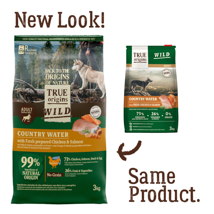12 kg True Origins Wild Adult Country Water Pollo y Salm&oacute;n pienso para perros, , large indicador imagen numero 2