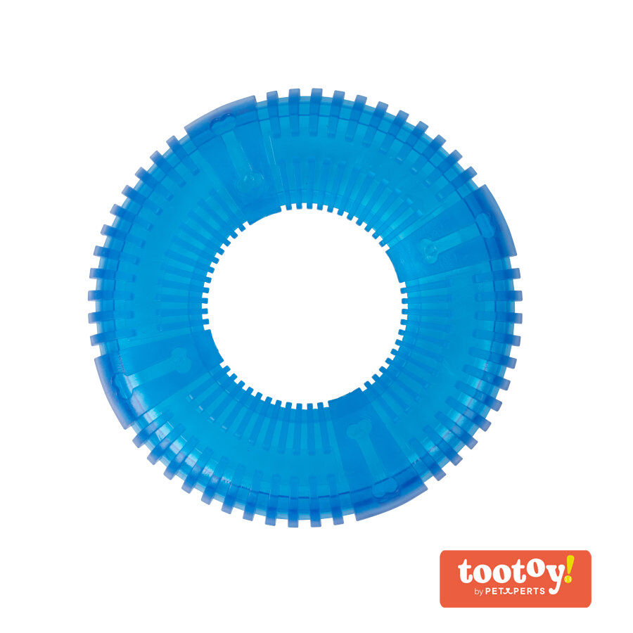 Tootoy! Donut disc Blue Frisbee Resistente Azul para perros, , large indicador imagen numero 1