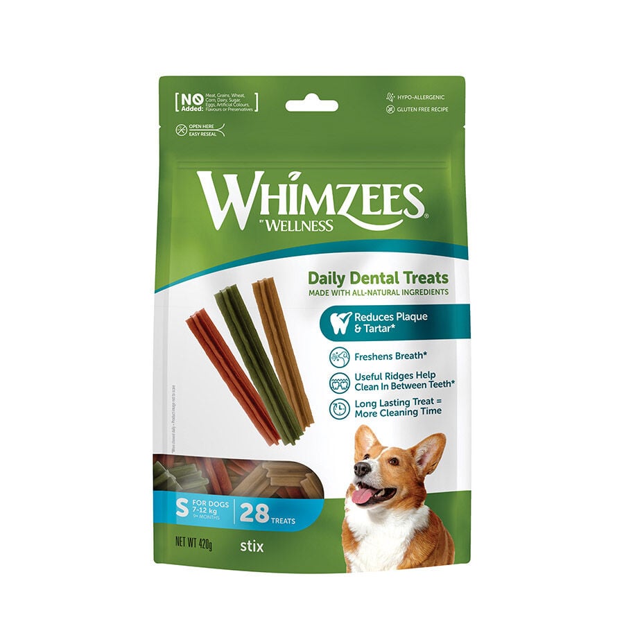 Whimzees Snacks Dentales Stix para perros de razas peque&ntilde;as