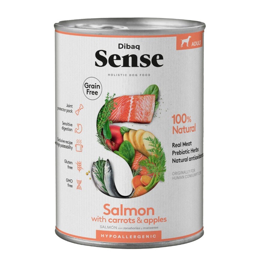Dibaq Sense Grain Free Adult Salm&oacute;n lata para perros