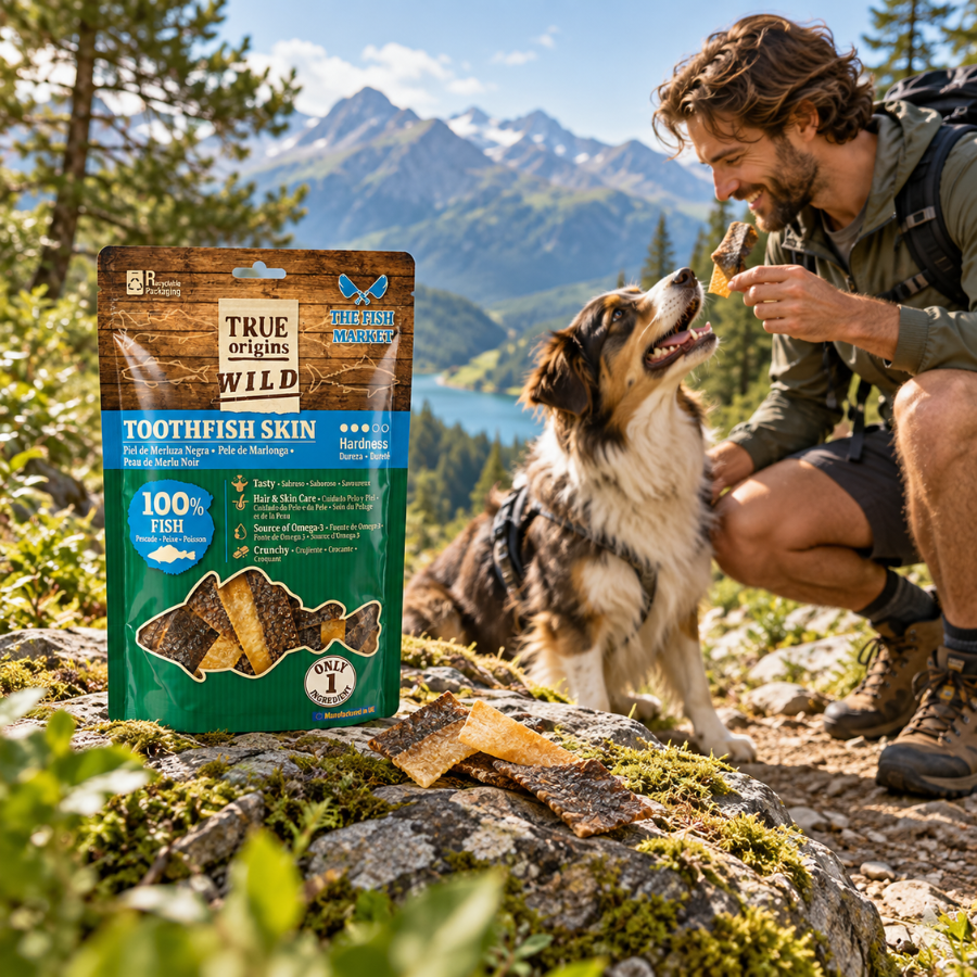 70 g. True Origins Piel Merluza Negra Snack para perros, , large Imagen numero 1