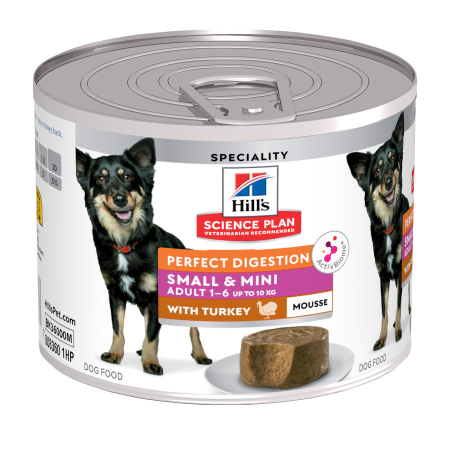 200 g Hill's Science Plan Adult Small & Mini Perfect Digestion Mousse de Pavo lata para perros, , large indicador imagen numero 1