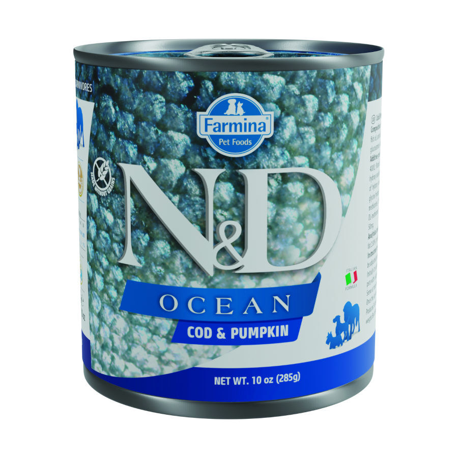 285 g Farmina N&D Ocean Bacalao y Calabaza lata para perros, , large Imagen numero 1