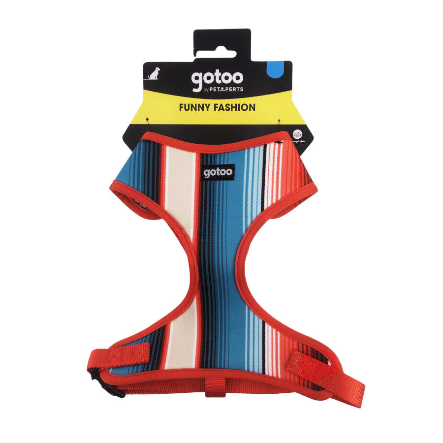 Gotoo Arn&eacute;s ajustable estampado de rayas multicolor para perros, , large indicador imagen numero 5