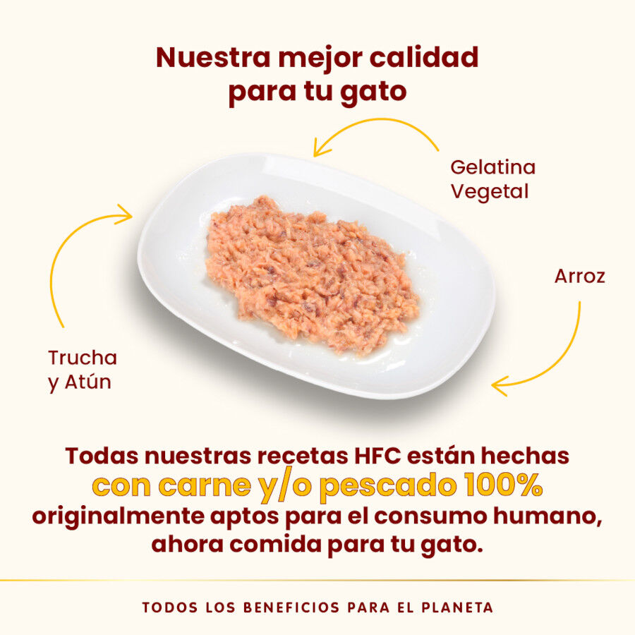 70 g &nbsp;Almo Nature HFC Trucha y At&uacute;n en Gelatina para gatos , , large indicador imagen numero 3