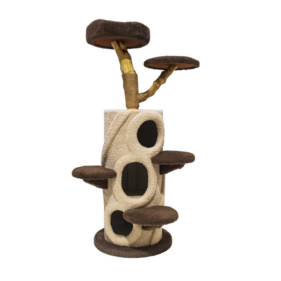 Freedog Rascador Zenpear Limb Beige y Marr&oacute;n para gatos