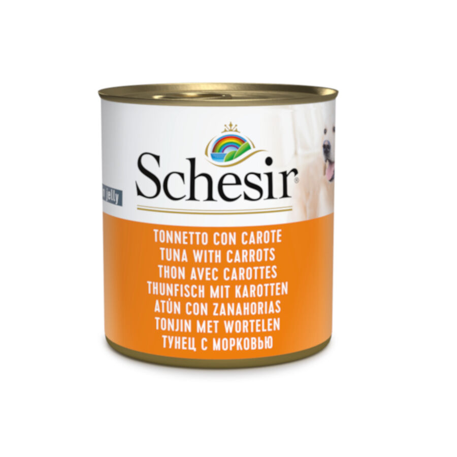 Schesir Adult at&uacute;n con zanahorias lata para perros