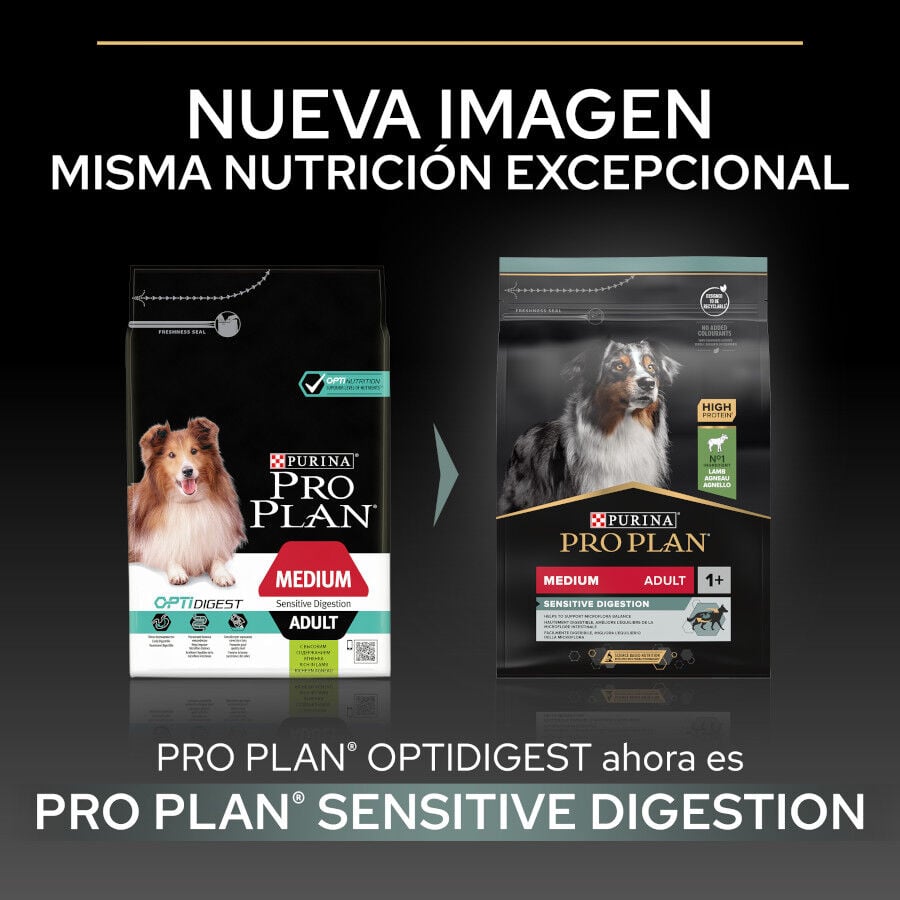 16.5 kg (14 + 2.5 kg &iexcl;gratis!) Pro Plan Adult Medium Digesti&oacute;n Cordero pienso para perros, , large Imagen numero 2