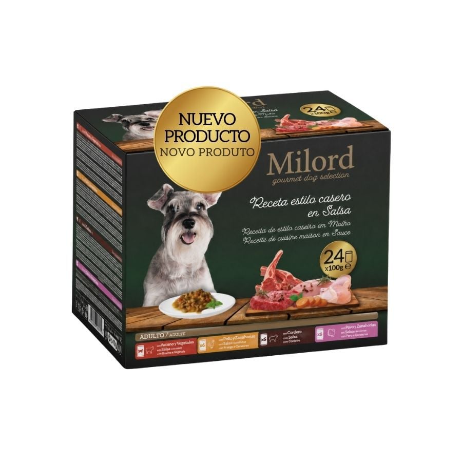 24 x 100 g Milord Adult Receta estilo casero en salsa Sobres para perros - Multipack, , large indicador imagen numero 1