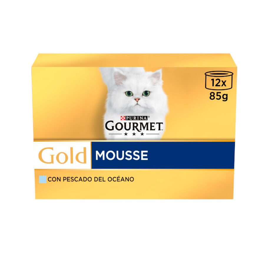 12 latas x 85 g Gourmet Gold Mousse de Pescados del Oc&eacute;ano lata para gatos, , large indicador imagen numero 1