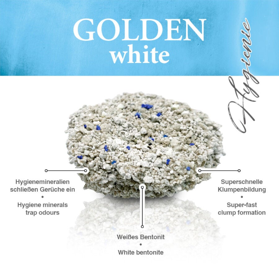 14 kg Golden White Arena Aglomerante Lavanda para gatos, , large indicador imagen numero 6