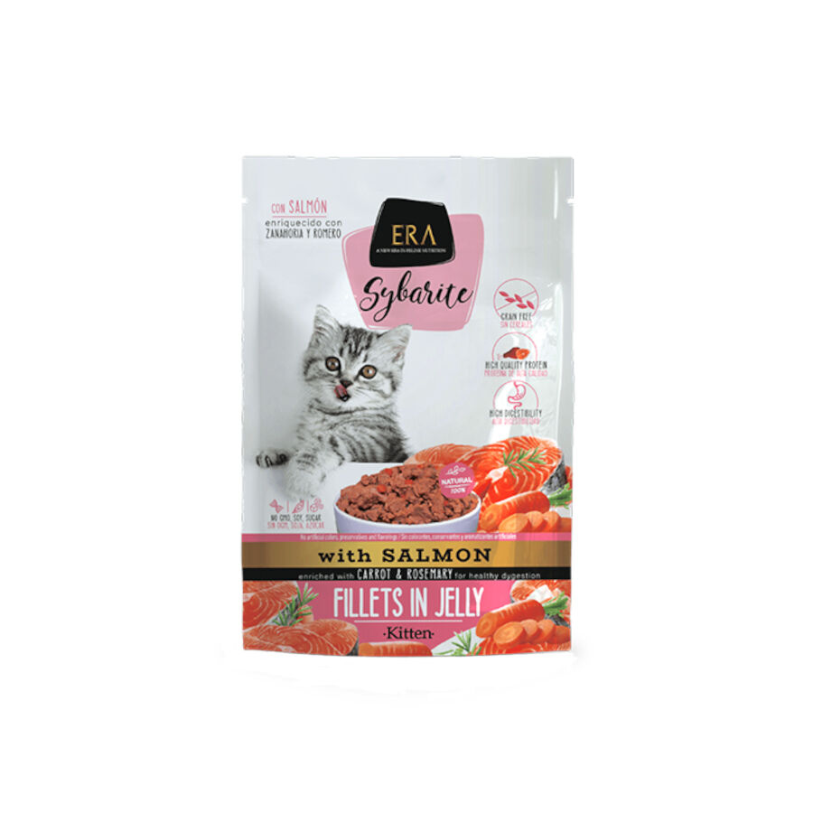 ERA Sybarite Comida h&uacute;meda de Salm&oacute;n con Zanahoria y Romero para gatos peque&ntilde;os