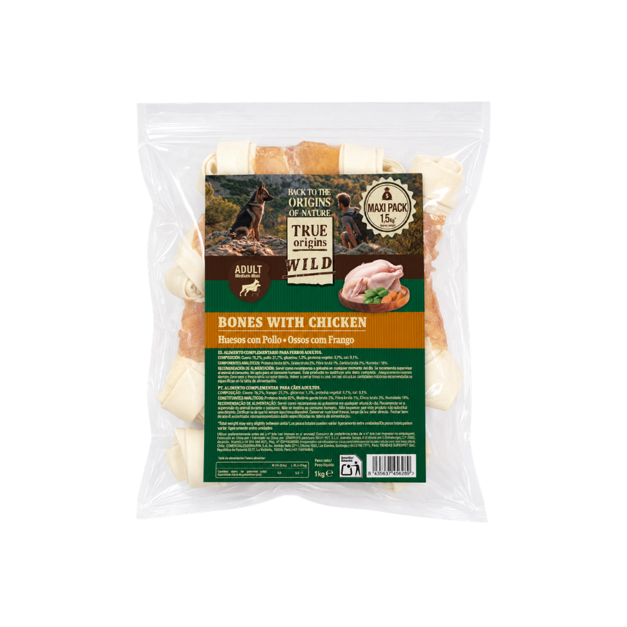 1.5 kg True Origins Wild Huesos con Pollo Snack para perros, , large Imagen numero 1